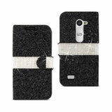 LG Leon Jewelry Rhinestone Wallet Case