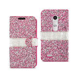 LG Leon Jewelry Rhinestone Wallet Case