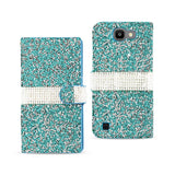 LG Spree Jewelry Rhinestone Wallet Case