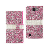 LG Spree Jewelry Rhinestone Wallet Case