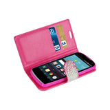  LG Spree Jewelry Rhinestone Wallet Case In Pink