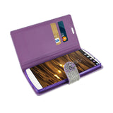  LG V10 Jewelry Rhinestone Wallet Case In Purple