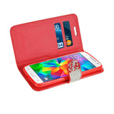  Samsung Galaxy Grand Prime Jewelry Rhinestone Wallet Case In Red