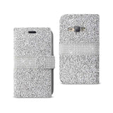 Samsung Galaxy J1 (2016) Jewelry Rhinestone Wallet Case