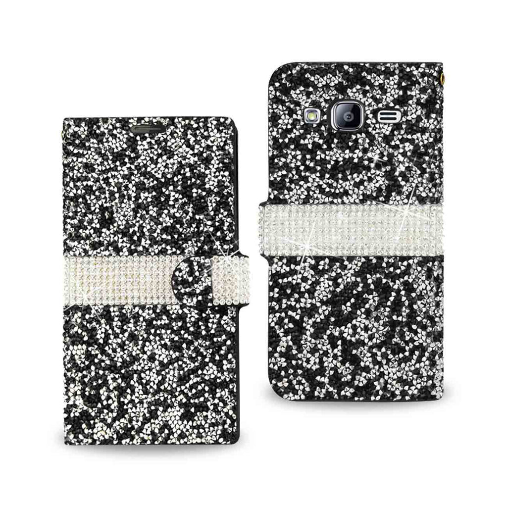 Samsung Galaxy J3 Jewelry Rhinestone Wallet Case