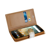  ZTE Prestige Jewelry Rhinestone Wallet Case In Gold