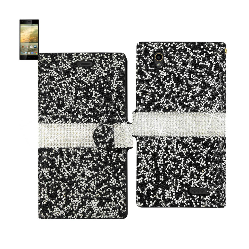 ZTE Warp Elite Jewelry Rhinestone Wallet Case