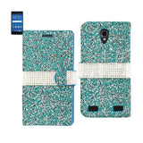 ZTE Zmax 2 Jewelry Rhinestone Wallet Case