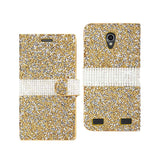 ZTE Zmax 2 Jewelry Rhinestone Wallet Case