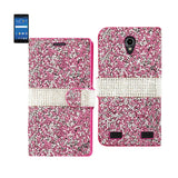 ZTE Zmax 2 Jewelry Rhinestone Wallet Case