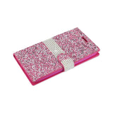  ZTE Grand X Max 2 Jewelry Rhinestone Wallet Case In Pink