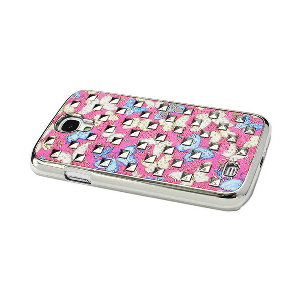 Samsung Galaxy S4 Studded Plating Rivets Butterflies Design Case