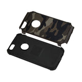  iPhone 6 Plus Hybrid Leather Camouflage Case In Brown