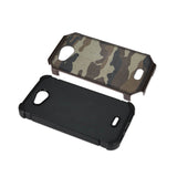  Kyocera Hydro Wave Hybrid Leather Camouflage Case In Army Brown