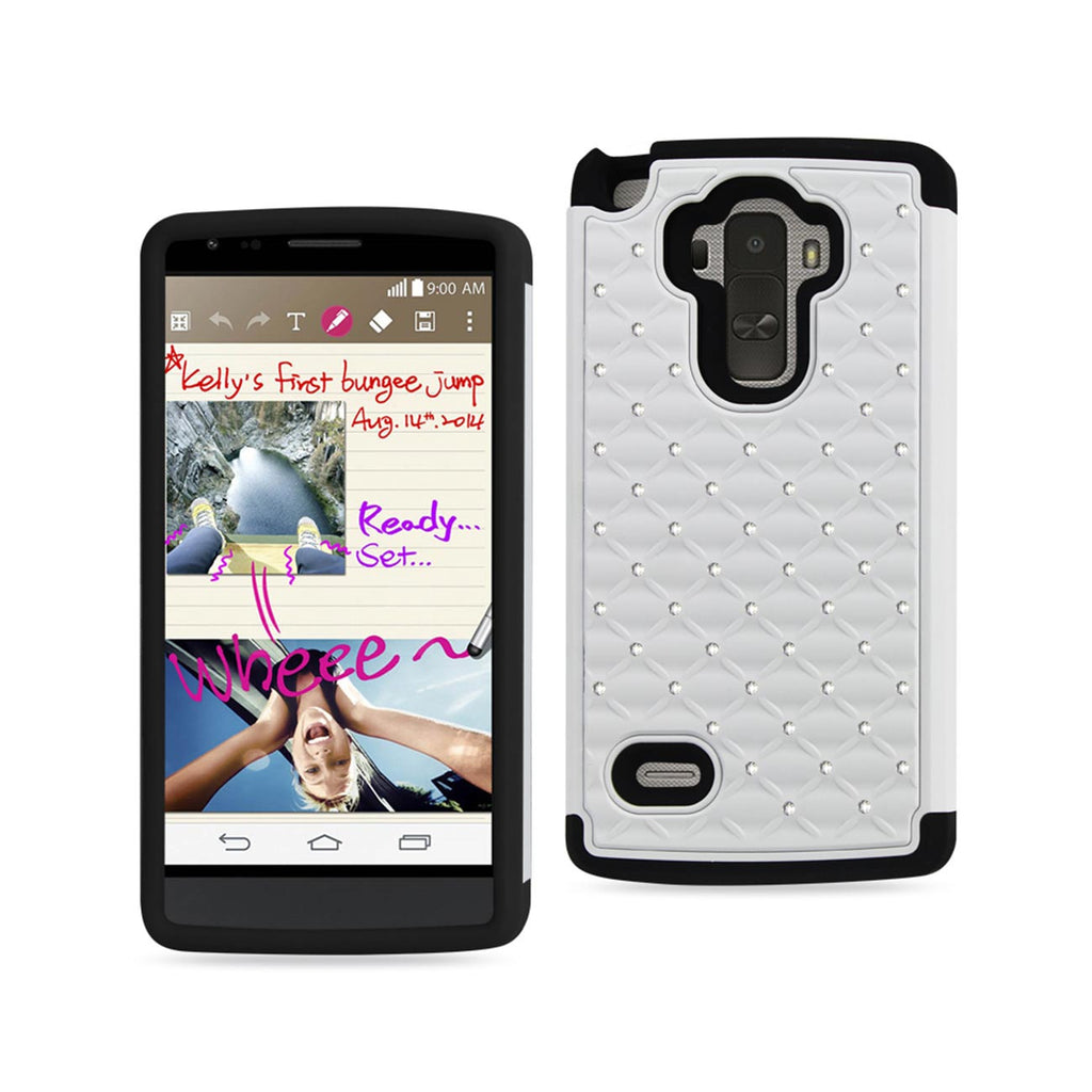 LG G Stylo Hybrid Heavy Duty Jewelry Diamond Case