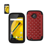 Motorola Moto E (2015) Hybrid Heavy Duty Jewelry Diamond Case