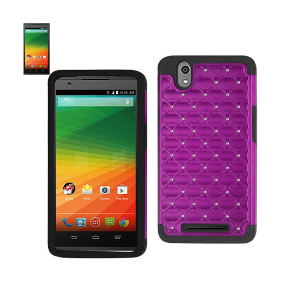 ZTE Zmax Hybrid Heavy Duty Jewelry Diamond Case