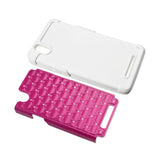  ZTE Zmax Hybrid Heavy Duty Jewelry Diamond Case In White Hot Pink