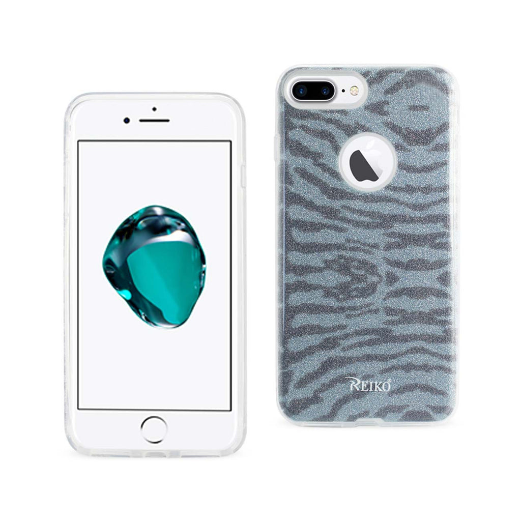 iPhone 7 Plus Shine Glitter Shimmer Tiger Stripe Hybrid Case