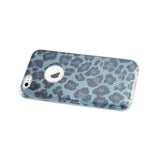  iPhone 6/ 6S Shine Glitter Shimmer Leopard Hybrid Case In Blue