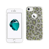 iPhone 7 Shine Glitter Shimmer Leopard Hybrid Case