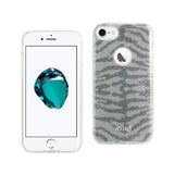 iPhone 7 Shine Glitter Shimmer Tiger Stripe Hybrid Case