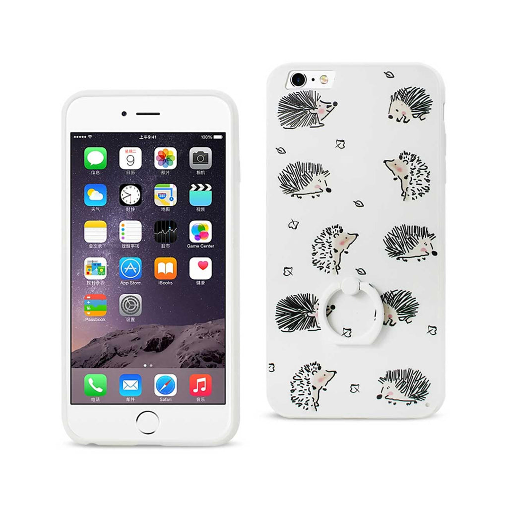 iPhone 6 Plus/ 6S Plus Hedgehog Pattern Tpu Case With Rotating Ring Stand Holder