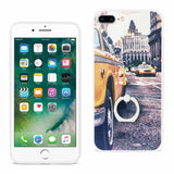 iPhone 7 Plus New York Cab Design Case With 360 Degree Rotating Ring Stand Holder