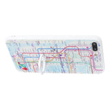 iPhone 7 Plus Subway Map Design Case With 360 Degree Rotating Ring Stand Holder