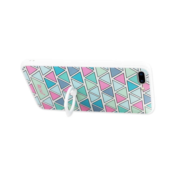 iPhone 7 Plus Triangle Pattern Tpu Case With Rotating Ring Stand Holder