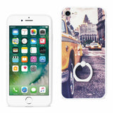 iPhone 7 New York Cab Design Case With 360 Degree Rotating Ring Stand Holder