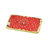  iPhone 6 Plus/ 6S Plus Soft Tpu Case With Sparkling Diamond Sunflower Design In Red