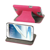  Samsung Galaxy Note 2 Flip Folio Case With Stand In Hot Pink