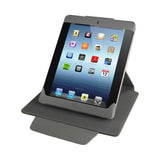  iPad 3 360 Flip Folio Case With Trapezoid Clip In Grey