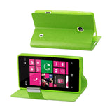  Nokia Lumia 521 Flip Folio Card Holder Case In Green