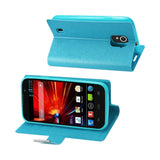  ZTE Source Flip Folio Card Holder Case In Blue