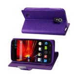  ZTE Source Flip Folio Card Holder Case In Purple