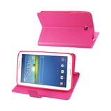  Samsung Galaxy Tab 3 7.0 Flip Folio Free Stand Case In Hot Pink