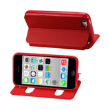  iPhone 5C Window Flip Folio Case In Red