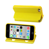  iPhone 5C Window Flip Folio Case In Yellow