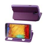  Samsung Galaxy Note 3 Window Flip Folio Case In Purple