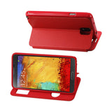  Samsung Galaxy Note 3 Window Flip Folio Case In Red