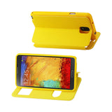  Samsung Galaxy Note 3 Window Flip Folio Case In Yellow