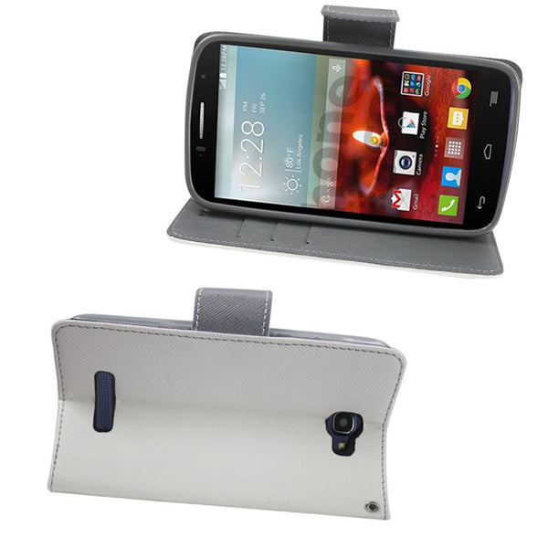 Alcatel One Touch Fierce 2 3-In-1 Wallet Case