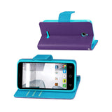  Alcatel Dawn/ Streak 3-In-1 Wallet Case In Purple