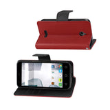  Alcatel Dawn/ Streak 3-In-1 Wallet Case In Red