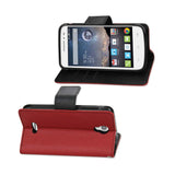  Alcatel One Touch Pop Astro 3-In-1 Wallet Case In Red