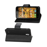  Alcatel One Touch Conquest 3-In-1 Wallet Case In Black