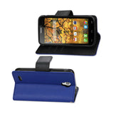  Alcatel One Touch Conquest 3-In-1 Wallet Case In Navy