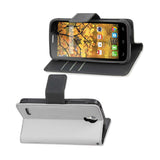  Alcatel One Touch Conquest 3-In-1 Wallet Case In White